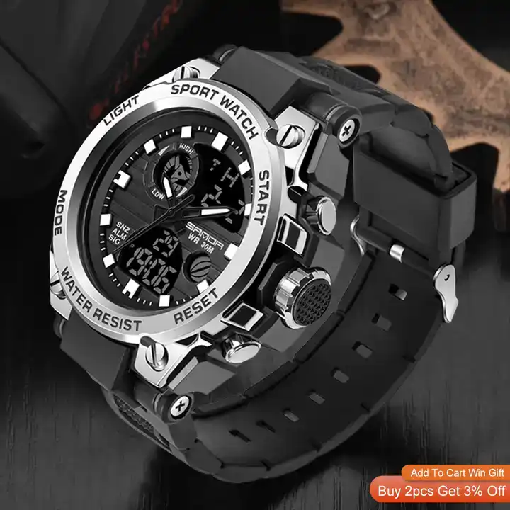 Sanda 739 Males's Digital Watch Set - LED Luminous, Waterproof, Multi-Practical Sport Wristwatch