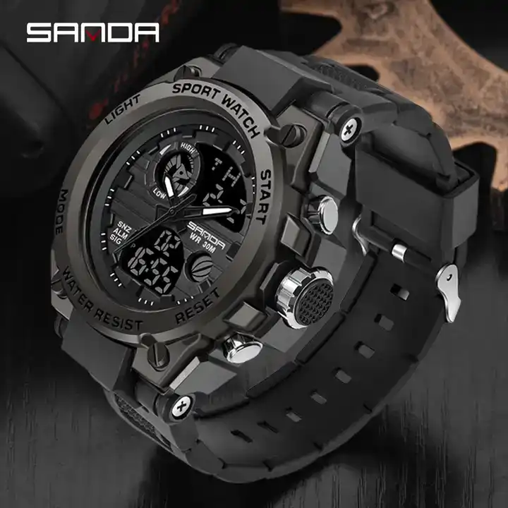 Sanda 739 Males’s Digital Watch Set – LED Luminous, Waterproof, Multi-Practical Sport Wristwatch