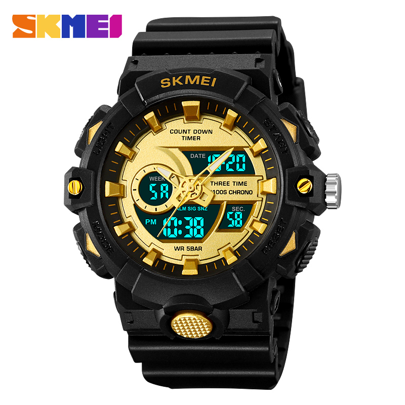 Skmei 2225 Waterproof Males’s Colourful Out of doors Digital-Analog Sport Watch